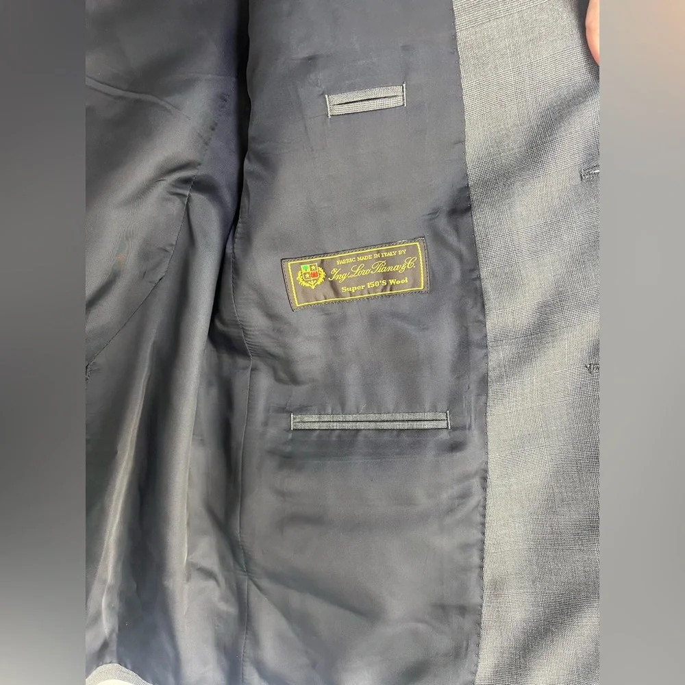 J.Crew Ludlow‎ Blazer – Size 44R Super 150s Wool – Loro Piana Gray Micro Check